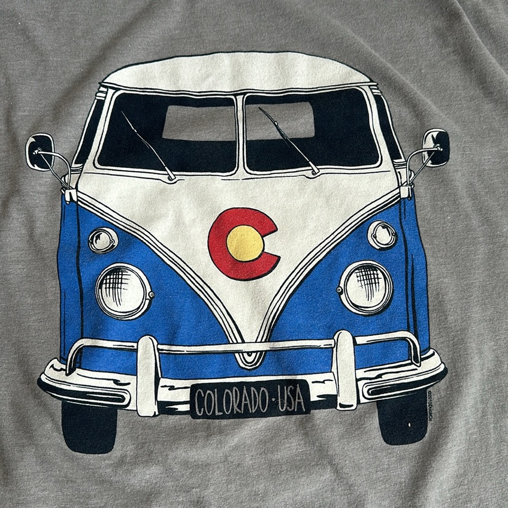 Duck Co. Gray Volkswagen VW Bus Tee Large
